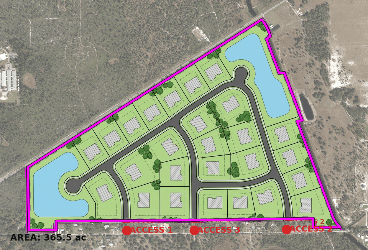 AI-generated conceptual site plan preview