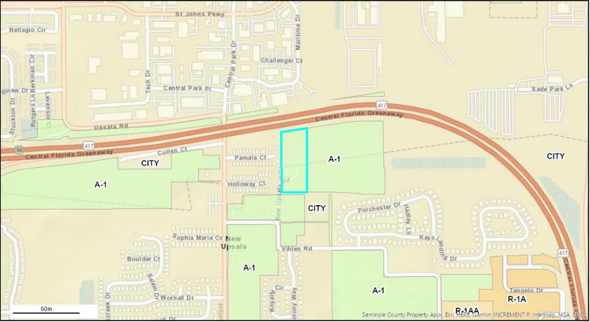 Zoning and parcel analysis map